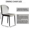 Guyifuny Dining Chairs Set of 2, Faux Leather Upholstered Seat Kitchen Counter Chairs with Cushioned Backrest Sturdy Metal Legs for Home Kitchen Lounge view 3
