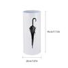 JESLEI Umbrella Stand, Iron Round Umbrella Stand Household Simple Umbrella Bucket Rack for Long/Short Umbrella Canes Walking Sticks/White (White) view 3