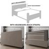 ZZYK Faux Leather Headboard Pillow Support Upholstered,Lumbar Pillowboard Large Backrest Full Bedside Cushion,Sofa Bed Bunk Bed Pillow with Removable Cover,Gray,87inch/220cm view 4
