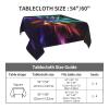 VTCTOASY Square Tablecloth Waterproof Wrinkle Free Table Cloth 54"x54" Decoration Abstract Flower Table Cover Washable Kitchen Tablecloths for Picnic Party Wedding Holiday view 2