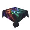 VTCTOASY Square Tablecloth Waterproof Wrinkle Free Table Cloth 54"x54" Decoration Abstract Flower Table Cover Washable Kitchen Tablecloths for Picnic Party Wedding Holiday view 3