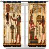 AAVEUP Egyptian Curtains, Mystery Vintage Eternal Sun Ancient Egypt Black Script Pharaonic Totem Blackout Windows Treatments, Thermal Insulation Drapes for Boys Girls Living Room Bedroom 52x84in view 2