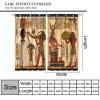 AAVEUP Egyptian Curtains, Mystery Vintage Eternal Sun Ancient Egypt Black Script Pharaonic Totem Blackout Windows Treatments, Thermal Insulation Drapes for Boys Girls Living Room Bedroom 52x84in view 3