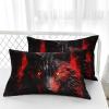 Nttopship Wolf Printed Bedding Set, Wolf Comforter Set Queen Size,Boys Bedding Set 100% Soft Ultra-fine Fiber Four Season Red Flame Comforter Set with 1 Comforter and 2 Pillow Case view 4