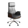 TUOYIBO Office Chair, Modern Black Leather Swivel Chair, Adjustable Height, Ergonomic, Rolling, Recliner (170), 22"W x 22"D x 24"H view 1