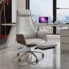 TUOYIBO Office Chair, Modern Black Leather Swivel Chair, Adjustable Height, Ergonomic, Rolling, Recliner (170), 22"W x 22"D x 24"H view 2