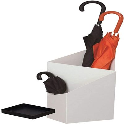 JESLEI Umbrella Stand, Umbrella Stands,Umbrella Stand Double-Layer Wrought Iron with Drip Tray,Large-Capacity Household Hotel Lobby Umbrella Bucket Umbrella Storage