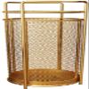 Umbrella Stand, Umbrella Stand Rack for Entryway Hallway Front Door, Golden Metal Umbrella Stand Umbrella Holder, Floor-Standing Hollow Umbrella Basket with Hook and Drip Tray, Corridor Entrance D view 1