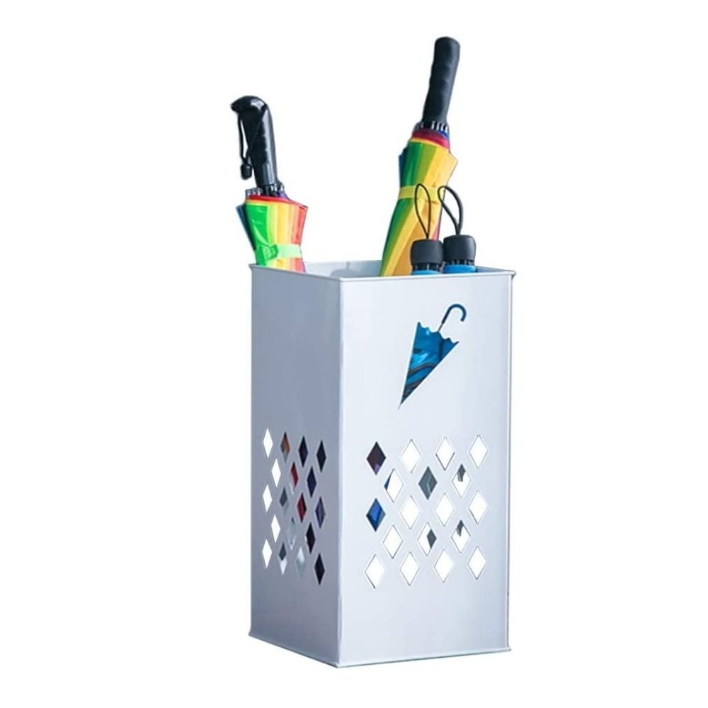 JESLEI Umbrella Stand, Umbrella Holder Umbrella Rack Umbrella Stand Square Metal Umbrella Stand, Entryway Freestanding Umbrella Holder Rack Organizer for Home Office Decor Umbrella Bucket for Hallway