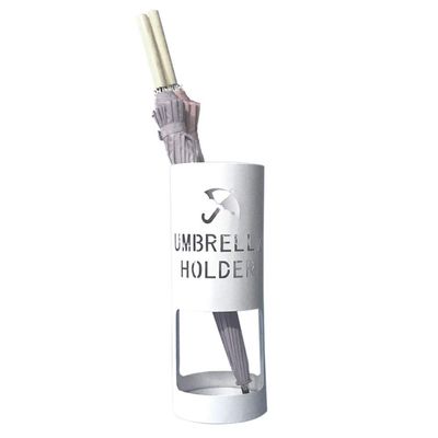 JESLEI Umbrella Stand, Metal Umbrella Stand White Umbrella Holder Home Office Decor with Drip Tray 2050cm