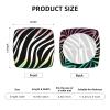 Dwrepo Seat Covers for Dining Room Chairs Dust-Proof Chair Covers Set of Two Pieces Square Removable Washable Zebra Seat Cushion Slipcovers with Elastic Ties Chair Seat Protector for Kitchen Office view 2