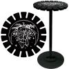 CRASPIRE Wooden Pendulum Holder Moon Flower Crystal Divination Dowsing Wheel Black Display Stand Shelf Vintage Rome Witch Stuff Organizer Rack with Studdle for Home Tabletop Necklace Stone view 1