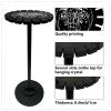 CRASPIRE Wooden Pendulum Holder Moon Flower Crystal Divination Dowsing Wheel Black Display Stand Shelf Vintage Rome Witch Stuff Organizer Rack with Studdle for Home Tabletop Necklace Stone view 3