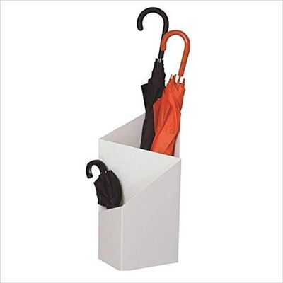 JESLEI Umbrella Stand, Geometric Umbrella Stand Rack Household Storage Umbrella Stand Umbrella Bucket/Black (White)