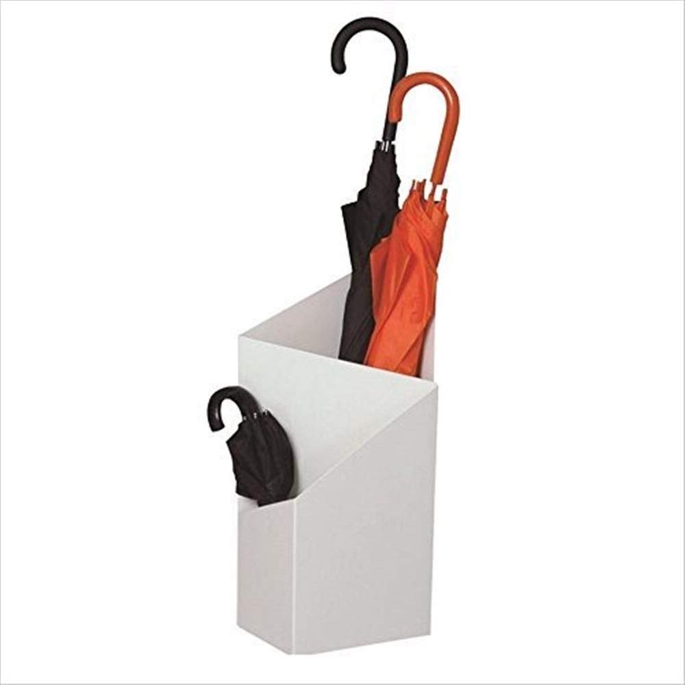 JESLEI Umbrella Stand, Geometric Umbrella Stand Rack Household Storage Umbrella Stand Umbrella Bucket/Black (White)