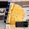 14" Dual-Grip Pizza Cutter Rocker Board Set | Bamboo Pizza Cutting Board with Pizza Rocker Knife Slicer | Pizza Serving Board | Pizza Cutter Rocker Blade | Best Pizza Accessories Gift Set view 2