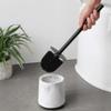 MUYRJLZX Stainless Steel Handle Toilet Brushes Floor-Mounted Toilet Brush with Resin Holder Toilet Cleaner Brush Deep Cleaning view 4