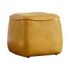 Small Leather Sofa Stool, Storage Pouffe Stool Change Shoe Footrest Wooden Legs for Living Room Bedroom - Great for The Living Room, Bedroom view 1