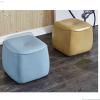 Small Leather Sofa Stool, Storage Pouffe Stool Change Shoe Footrest Wooden Legs for Living Room Bedroom - Great for The Living Room, Bedroom view 4