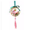 Bamboo Garland, Wind Chime Garland Pendant, Window Balcony Pendant car Decoration Pendant, DIY Chinese Wind Chime Garland Pendant, Spring Garland Pendant, Garden Decoration. (Pink Wreath) view 2