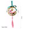 Bamboo Garland, Wind Chime Garland Pendant, Window Balcony Pendant car Decoration Pendant, DIY Chinese Wind Chime Garland Pendant, Spring Garland Pendant, Garden Decoration. (Pink Wreath) view 4