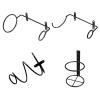 6pcs Metal Wine Rack Organizers Wall Mounted Single Wine Bottle Display Holder Kitchen Supplies Wine Shelf Bracket Decor Wine Showcase view 2