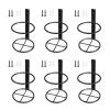 6pcs Metal Wine Rack Organizers Wall Mounted Single Wine Bottle Display Holder Kitchen Supplies Wine Shelf Bracket Decor Wine Showcase view 4