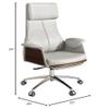 TUOYIBO Office Chair, Modern Grey PU Leather-High Back Executive Office Chair, Recliner with Adjustable Backrest (170), Arm Rest, Adult Size view 3