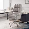 Home Office Desk Chair PU Leather Office Chair, Ergonomic Executive Computer Chair Swivel High-Back Modern Desk Chair with Lumbar Support & Retractable Footrest view 1