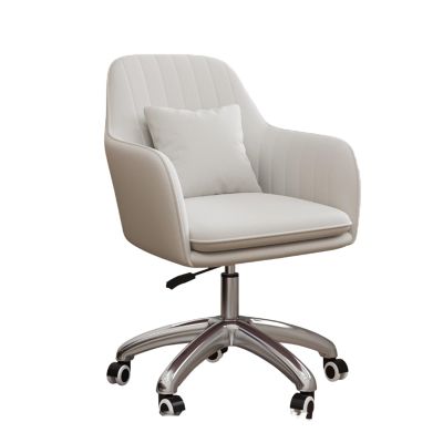 TUOYIBO Gaming Chair, Home Office Desk Chairs, Swivel Chair Cute and Comfortable Computer Office Home Girls Dressing Table Swivel Chair (Color : White)