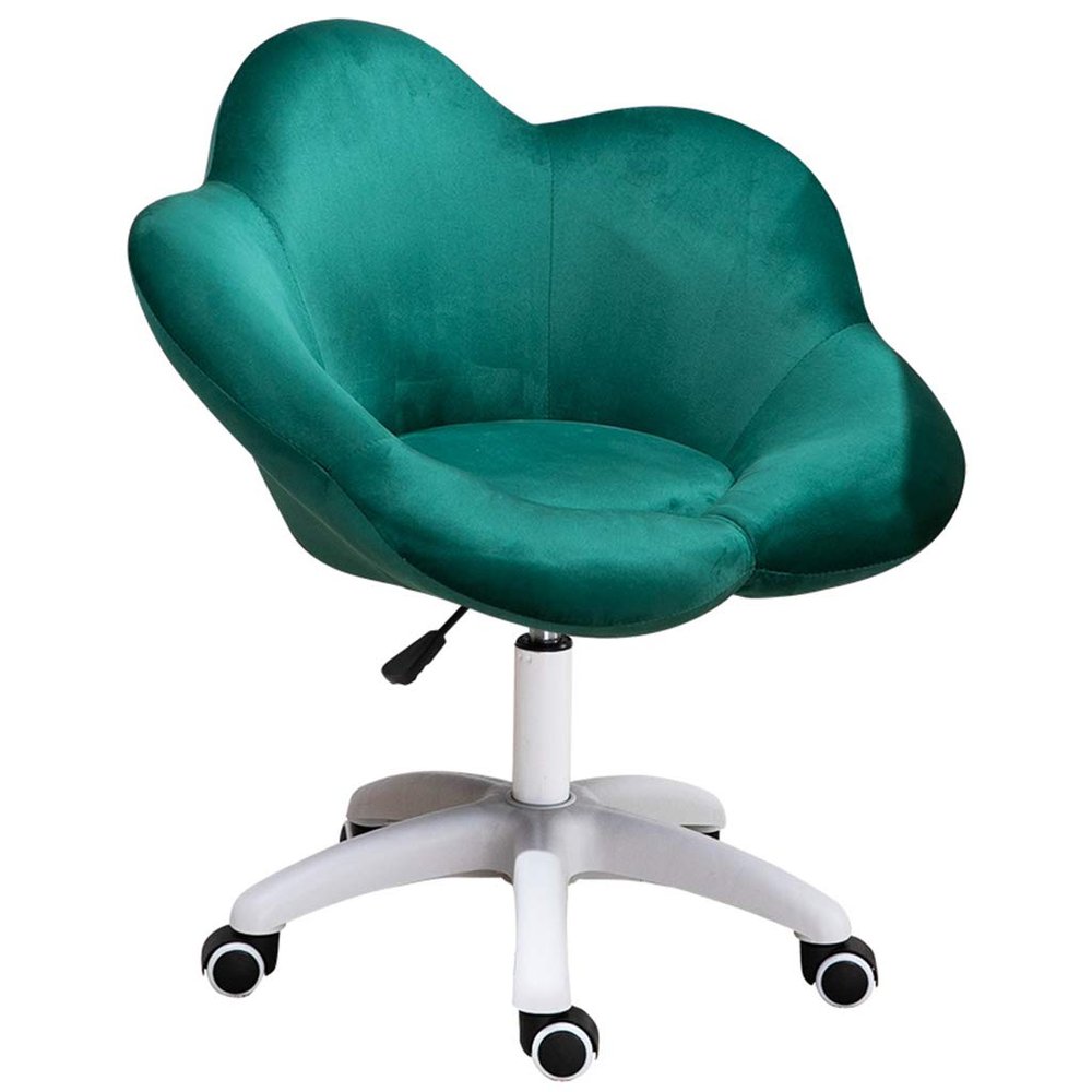 Office Chair, Swivel Office Chair Swivel Office Desk Chair Velvet, 360 Degree Swivel Ergonomic Desk Chair Adjustable Leisure Chair for Home Office Living Room Desk Accent Chair (Color : Gree
