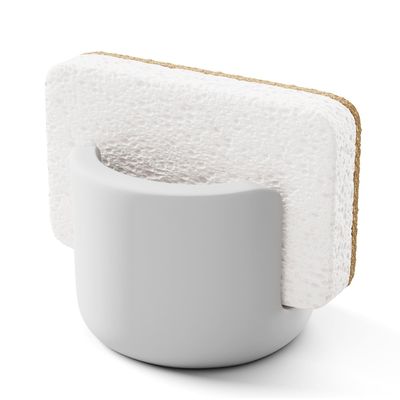 Diatomite Sponge Holder for Kitchen Sink, Quick Dry Diatomaceous Earth Compact Stone Dish Sponge Tray for Countertop