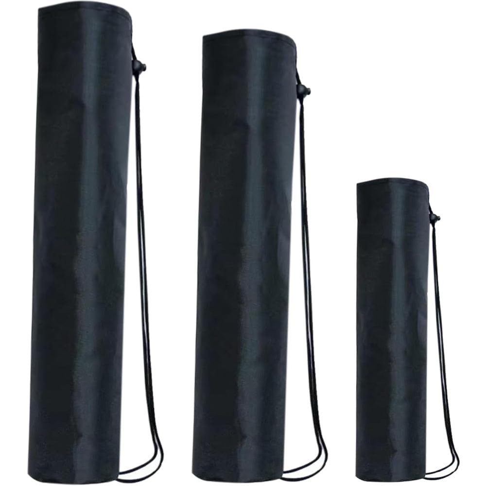 CRASPIRE 3 Style Storage Drawstring Bags Large Black Travel Bracket Bags Laundry Clothes Bags Long Packaging Bags Foldable Heavy Duty Organizer Bags Polyester for Hiking Camping Home