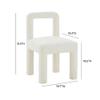 MAKLAINE Modern Contemporary Hazel Cream Boucle Dining Chair view 3