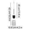 MUYRJLZX Silicone Bristles Toilet Brushes Wall-Mounted and Floor-Standing Toilet Brush and Holder Easy to Hide Bathroom Set view 2