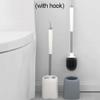 MUYRJLZX Silicone Bristles Toilet Brushes Wall-Mounted and Floor-Standing Toilet Brush and Holder Easy to Hide Bathroom Set view 3