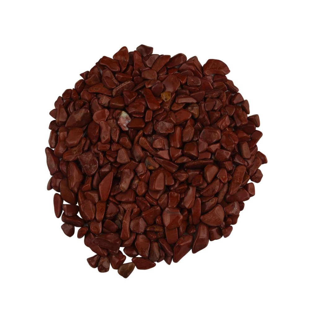Blessfull Healing Red Japser Tumbled Chips Crushed Irregular Shaped Stones Reiki Crystal Home Decoration/Jewelry (1 lb)
