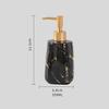 Art Soap Dispenser for Bathroom Kitchen Hotel, 4-piece Set Modern Bathroom Ceramic Refillable Liquid Soap Dispenser Pump Bottle Set for Bathroom, Powder Room Contains Soap Dispenser ( Color : Black , view 2