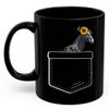 Lovesout Black Trakehner Horse Sunflower Pocket Design Coffee Mug Black Ceramic 11oz Farm Owner Gift view 2