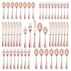 40 Pcs Rose Gold Silverware Set Service for 8, Premium Stainless Steel Flatware Set, Cutlery Utensil Set, Durable Home Kitchen Eating Tableware Set, Include Fork Knife Spoon Set, Dishwasher Safe view 1