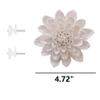 AMERRY Ceramic Flower Wall Art, Artificial 3D Flower Wall ArtHandmade 3D Wall Art Hanging Sculpture Porcelain Flower Wall Dcor for HomeHallwayLiving RoomBedroomKitchenOffice (White1) view 2