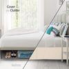 Texonic Split Corner Bed Skirt 13 Inch Drop Twin XL Size 100% Egyptian Cotton Wrinkle and Fade Resistant Long Staple Premium 600 Thread Count - Ivory view 2