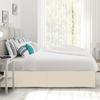 Texonic Split Corner Bed Skirt 13 Inch Drop Twin XL Size 100% Egyptian Cotton Wrinkle and Fade Resistant Long Staple Premium 600 Thread Count - Ivory view 3