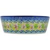 Polmedia Polish Pottery Bowl 7-inch UNIKAT - Petal Dance Pattern Handmade in Boleslawiec Poland by Ceramika Artystyczna + Certificate of Authenticity view 3