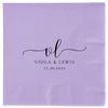 100 Personalized Foil Wedding Napkins Custom Monogram Cocktail Napkins Cheers Napkins Anniversary Engagement Napkins view 3