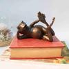 CHOVY Resin Frog Statue Home Decor Accent for Yoga Lovers  Perfect Tabletop, Shelf, or Office Decoration view 2