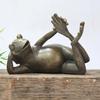 CHOVY Resin Frog Statue Home Decor Accent for Yoga Lovers  Perfect Tabletop, Shelf, or Office Decoration view 3