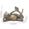 CHOVY Resin Frog Statue Home Decor Accent for Yoga Lovers  Perfect Tabletop, Shelf, or Office Decoration view 4