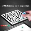 Shower Drain,Floor Drain Shower Drain with Hair Strainer, Brushed SUS304 Square Shower Floor Drain with Removable Cover, Floor Drainer for Kitchen Washroom Garage and Basement (Size : 30cm(11.8Inch)) view 3