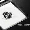 Shower Drain,Floor Drain Shower Drain with Hair Strainer, Brushed SUS304 Square Shower Floor Drain with Removable Cover, Floor Drainer for Kitchen Washroom Garage and Basement (Size : 30cm(11.8Inch)) view 4